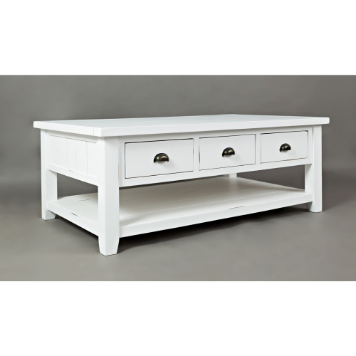 Artisan's Craft Coffee Cocktail Table in Weathered White